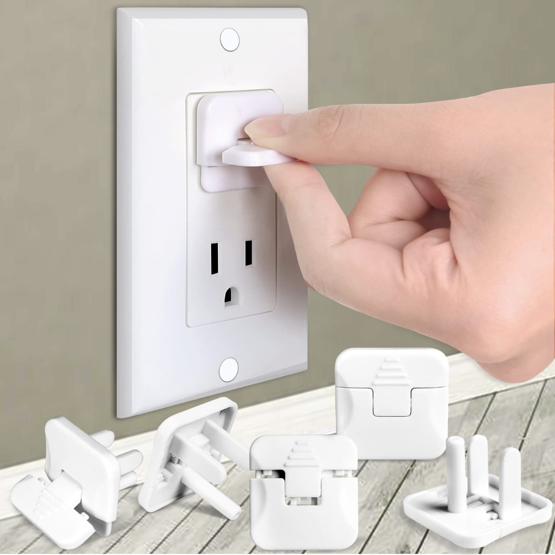 Outlet Cover Baby - 38 Pcs White Plastic Childproof Outlet