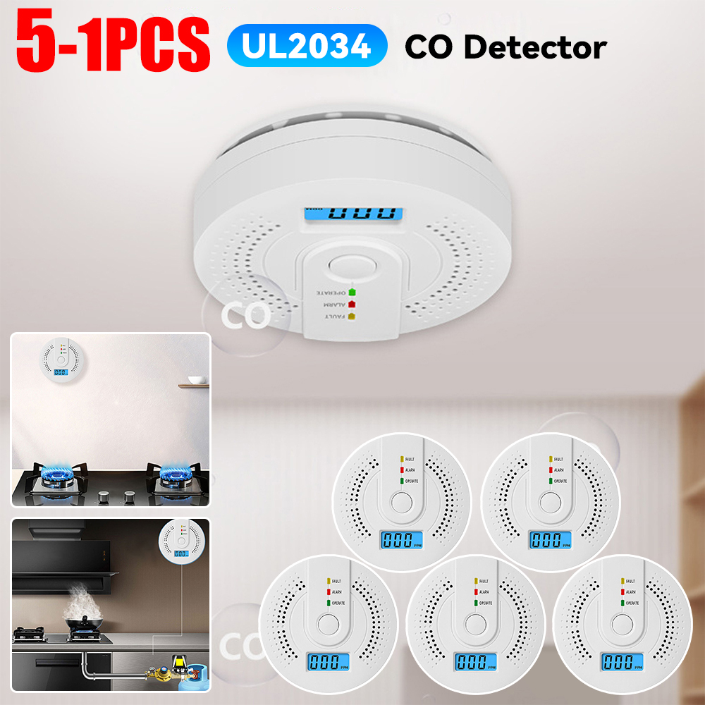 Smoke Detector Interconnected - Digital Carbon Monoxide Detector CO Alarm