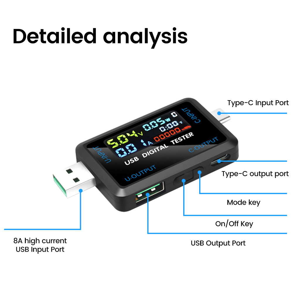 USB Tester 10 in 1 DC Digital  - Co Detector Plug 리뷰 및 가격