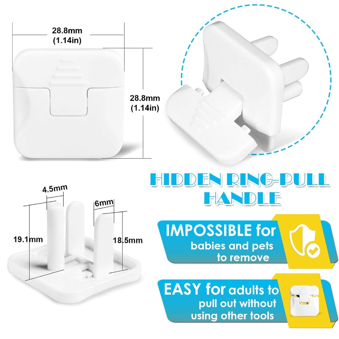 38 Pcs White Plastic Childproo - Outlet Cover Baby 리뷰 및 가격