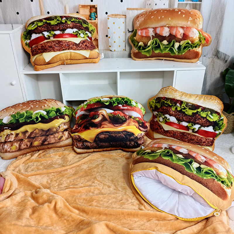 Lifelike Plush Hamburger Pillo - Fire Blanket Kitchen 리뷰 및 가격