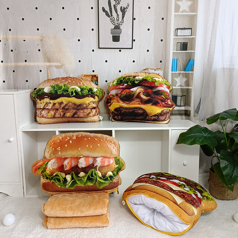 Lifelike Plush Hamburger Pillo - Fire Blanket Kitchen 리뷰 및 가격