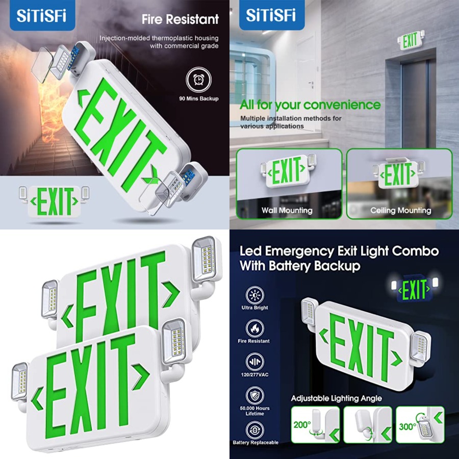 Led Combo Emergency Exit Sign  - Emergency Exit Sign 리뷰 및 가격