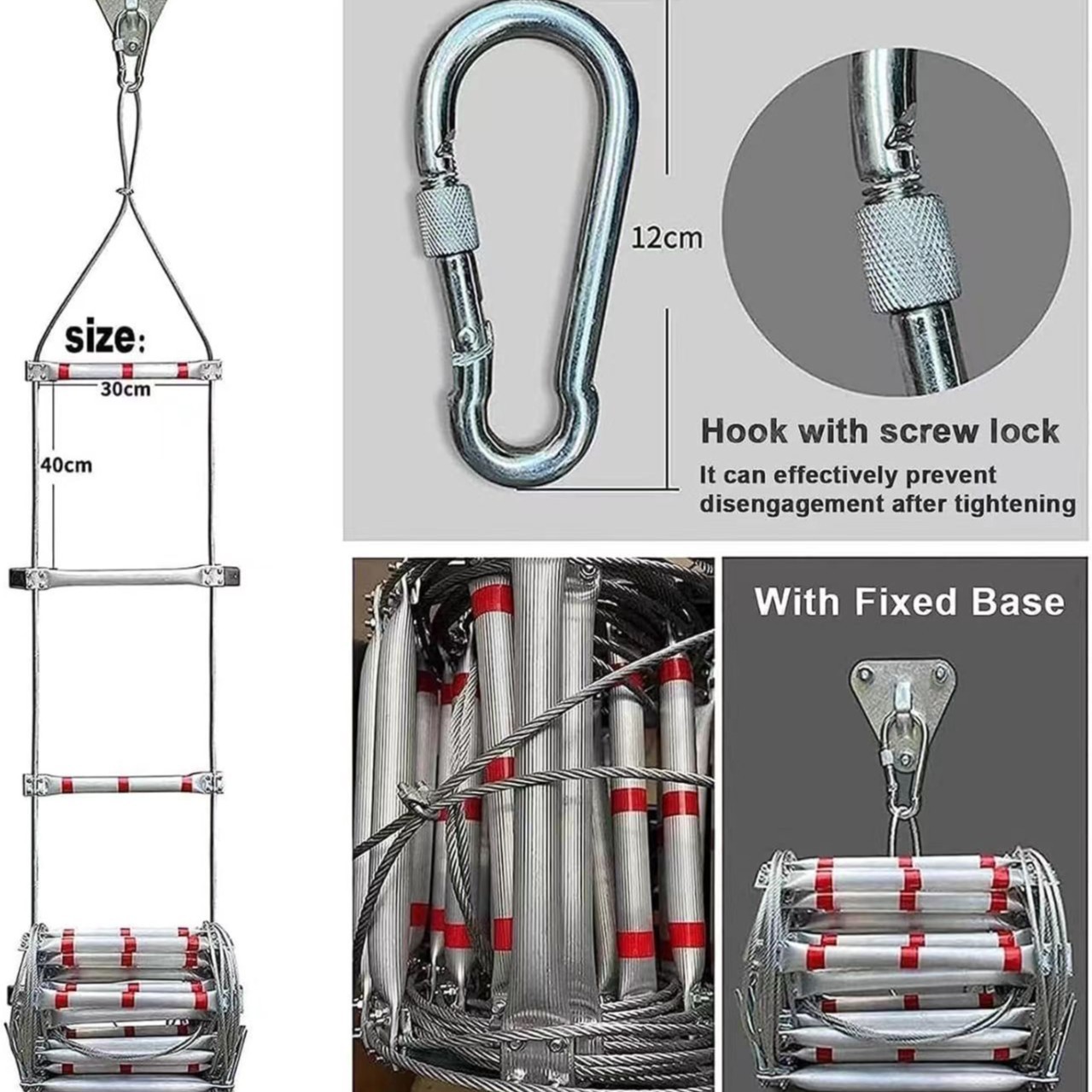 5M Soft Rope Ladder With Wire  - Fire Escape Ladder 리뷰 및 가격