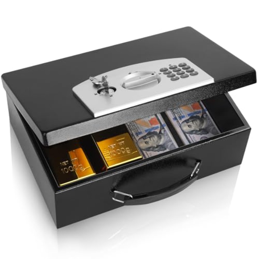 Portable Metal Safe Box with D - Fire Safe Document 리뷰 및 가격