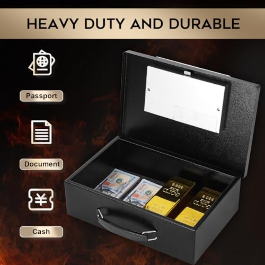 Portable Metal Safe Box with D - Fire Safe Document 리뷰 및 가격