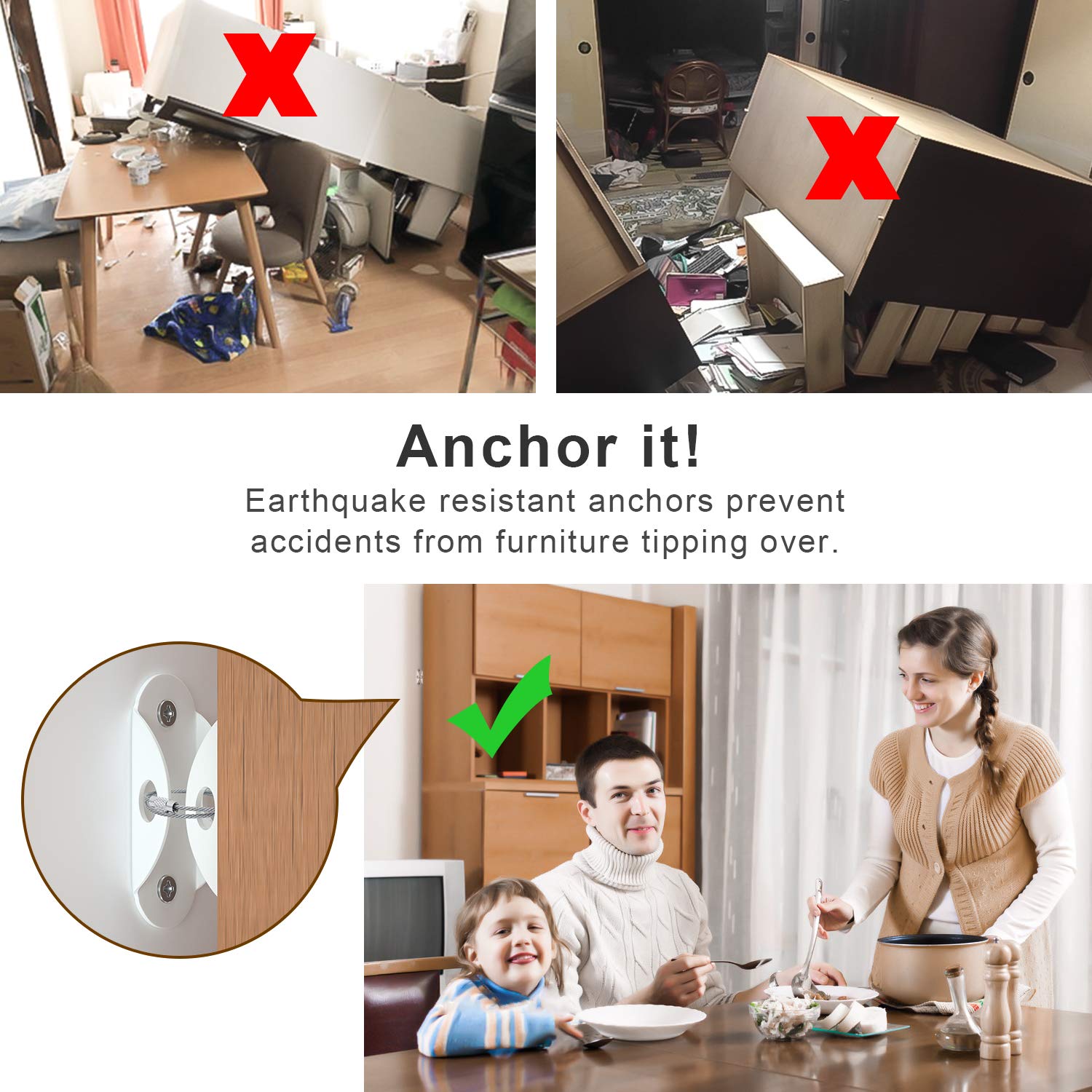 Furniture Anchors (10 Pack), F - Earthquake Anchor Strap 리뷰 및 가격