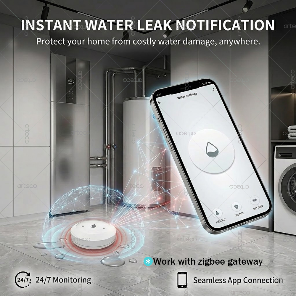 Zigbee Water Leak Sensor Smart - Water Alarm Sensor 리뷰 및 가격