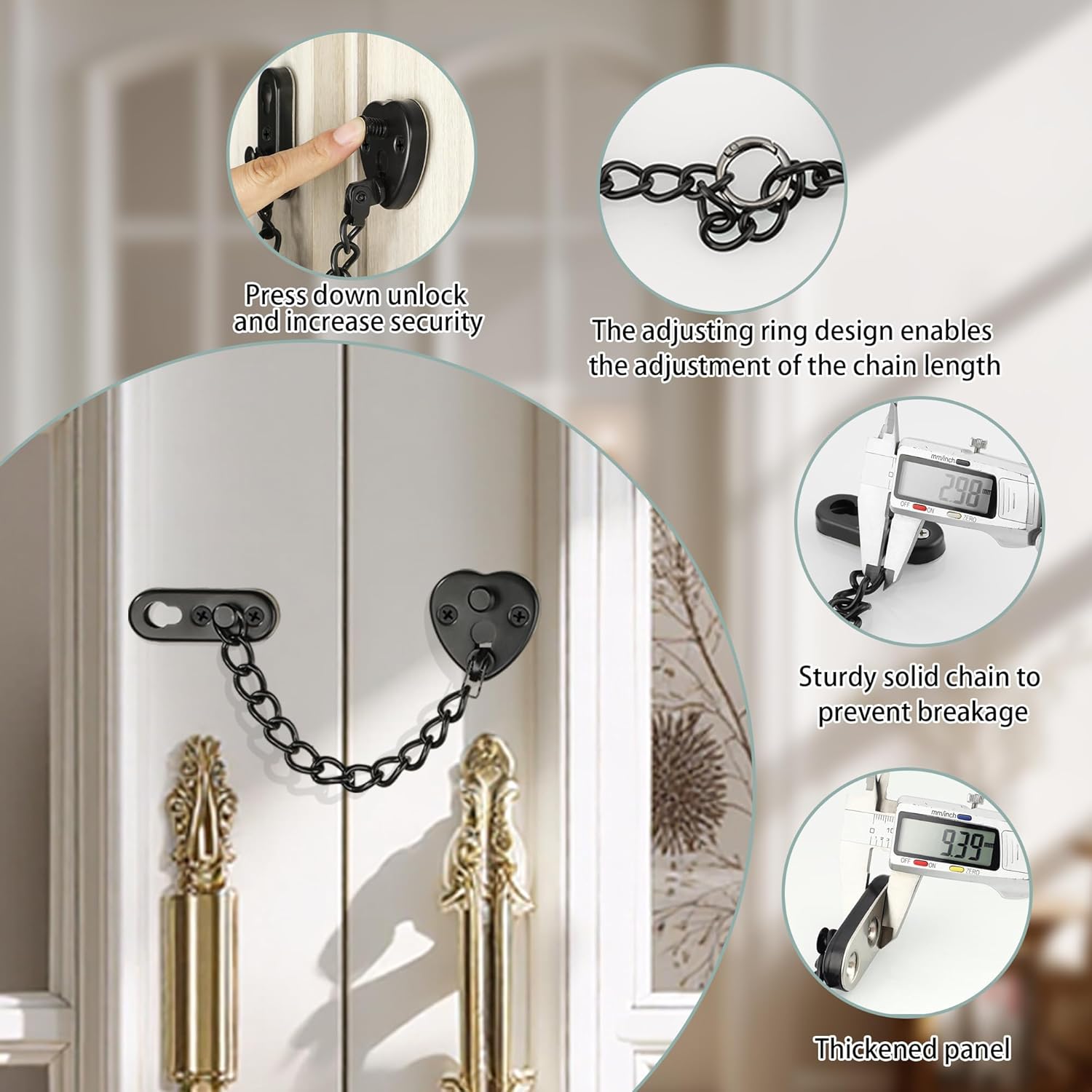 Heart-Shaped Door Chain Lock w - Security Chain Door 리뷰 및 가격