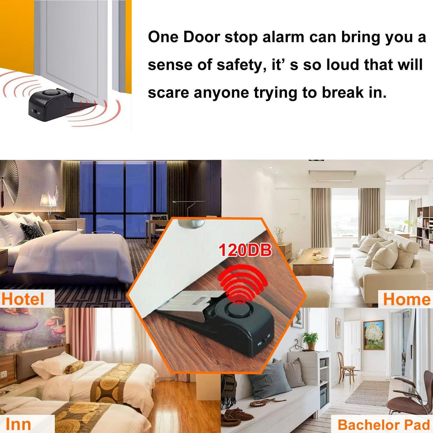 120db Wireless Stainless Steel - Door Stop Alarm 리뷰 및 가격