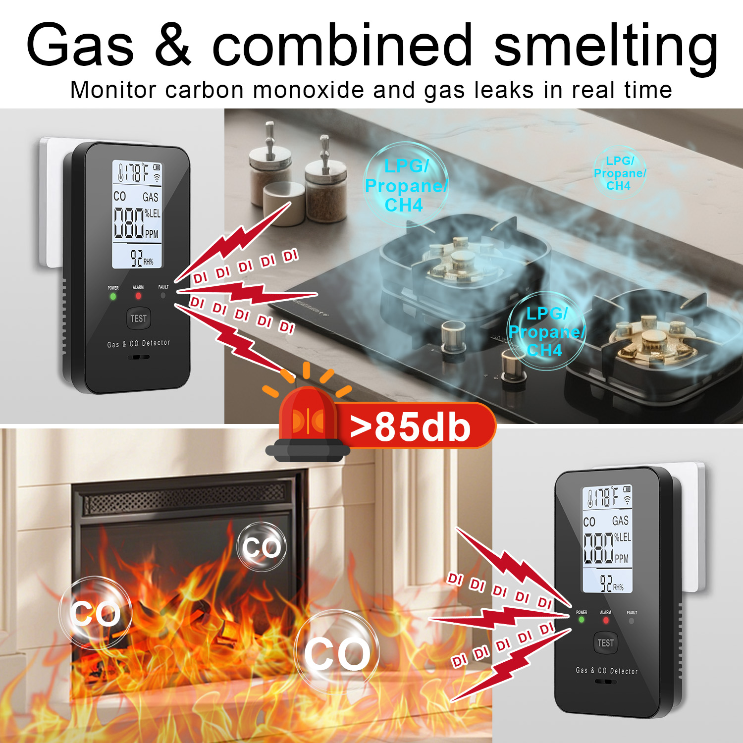 Natural Gas & Carbon Monoxide  - Co Detector Plug 리뷰 및 가격