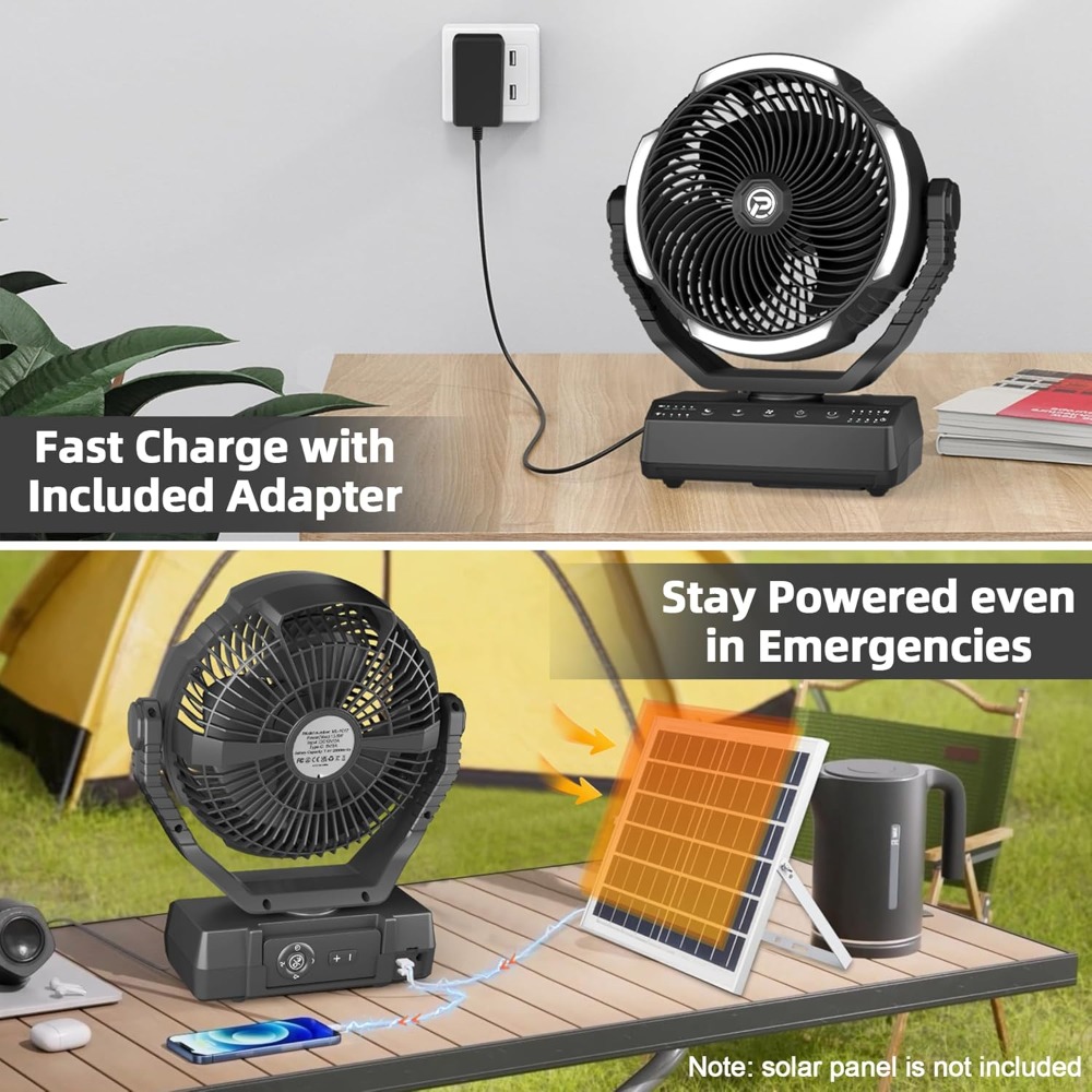 20000mAh Camping Fan with Ligh - Power Outage Light 리뷰 및 가격