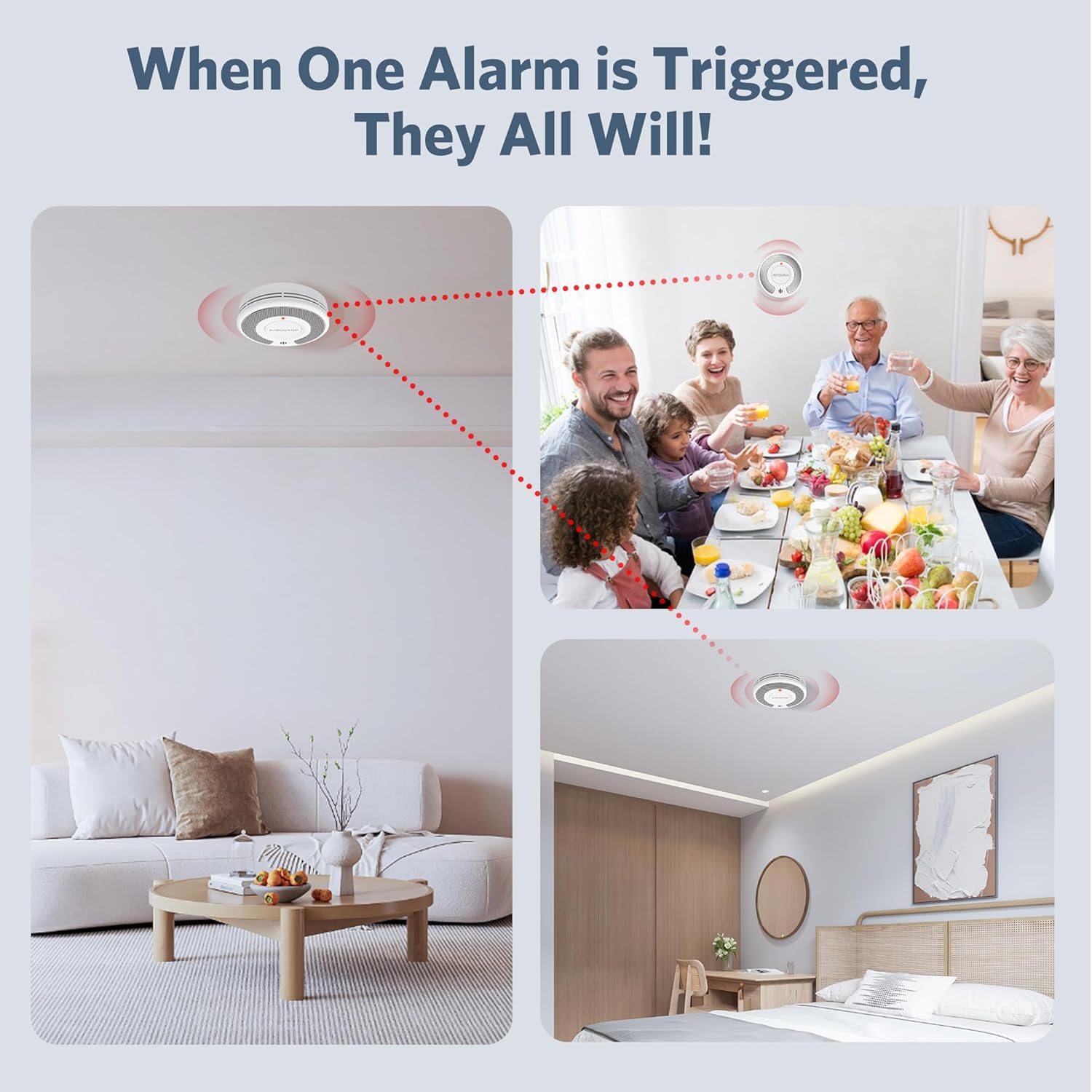 Wireless Interlinked Tuya Smok - Smoke Detector Interconnected 리뷰 및 가격