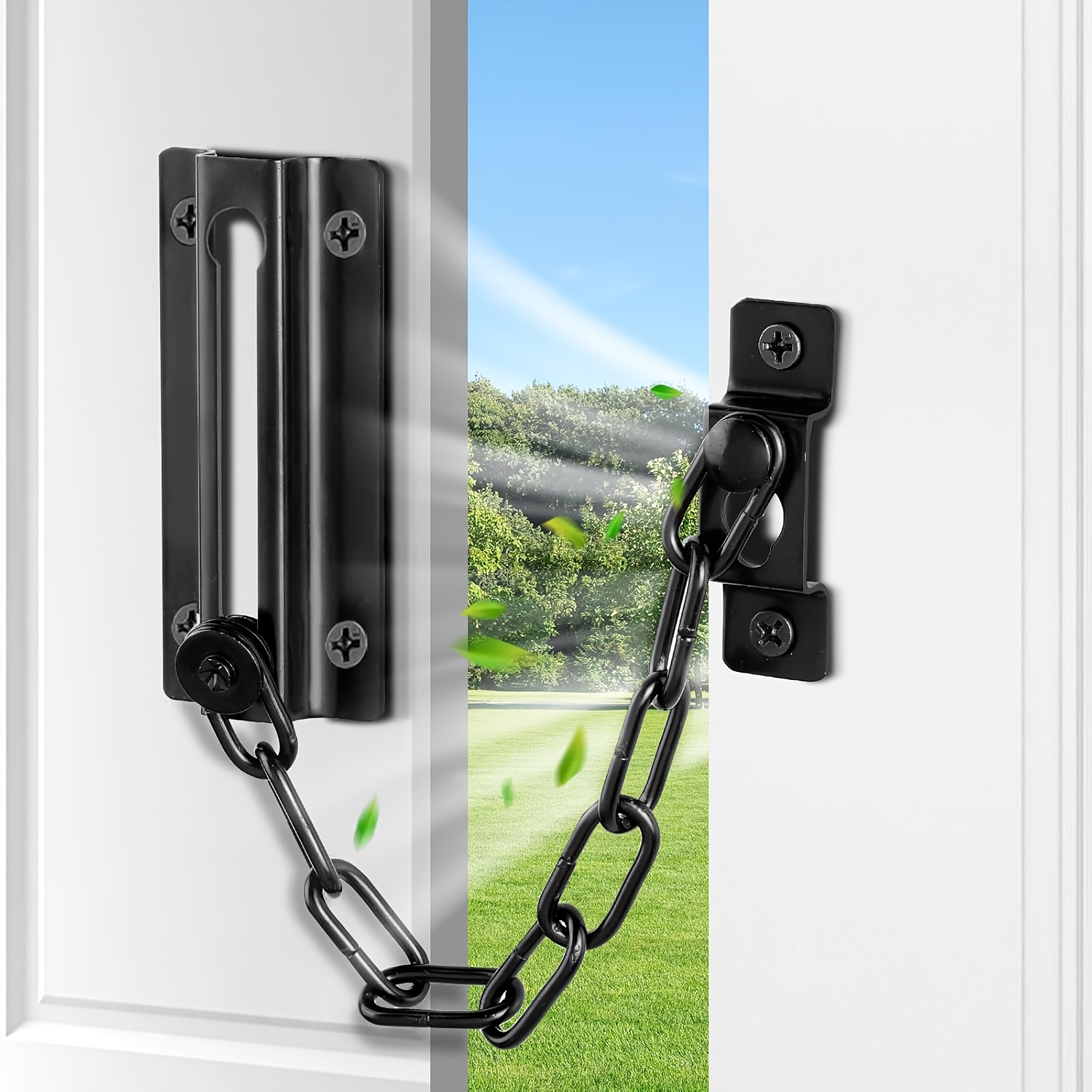 2 Pack Door Chain Lock Black,  - Security Chain Door 리뷰 및 가격