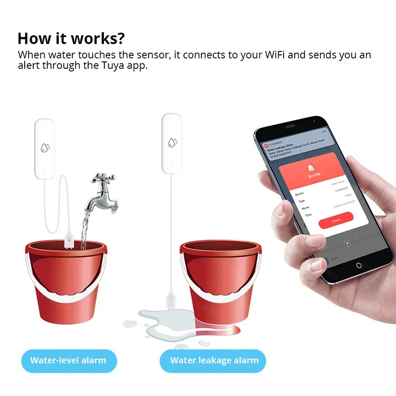 Smart Home Zigbee Water Leak D - Water Alarm Sensor 리뷰 및 가격