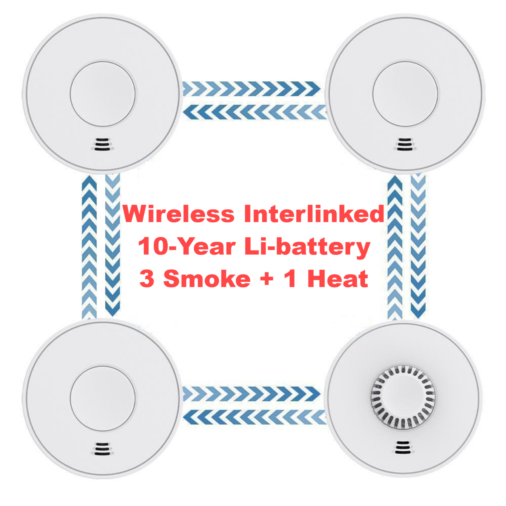 Wireless Interlinked Smoke and - Smoke Detector Interconnected 리뷰 및 가격